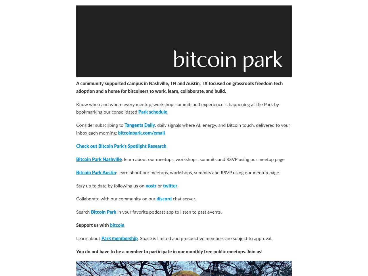 Bitcoin Park shop