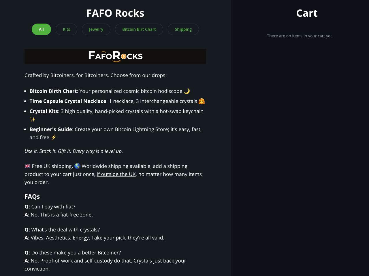 FAFORocks shop