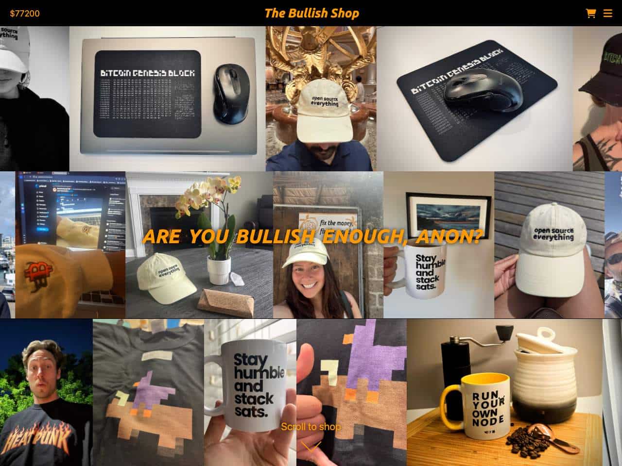 The Bullish ₿itcoiner shop